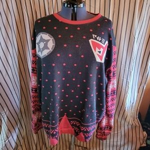 Pokemon Dark type gym winter sweater, Piers cosplay